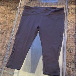 Fabletics Grey Mesh Capri Leggings